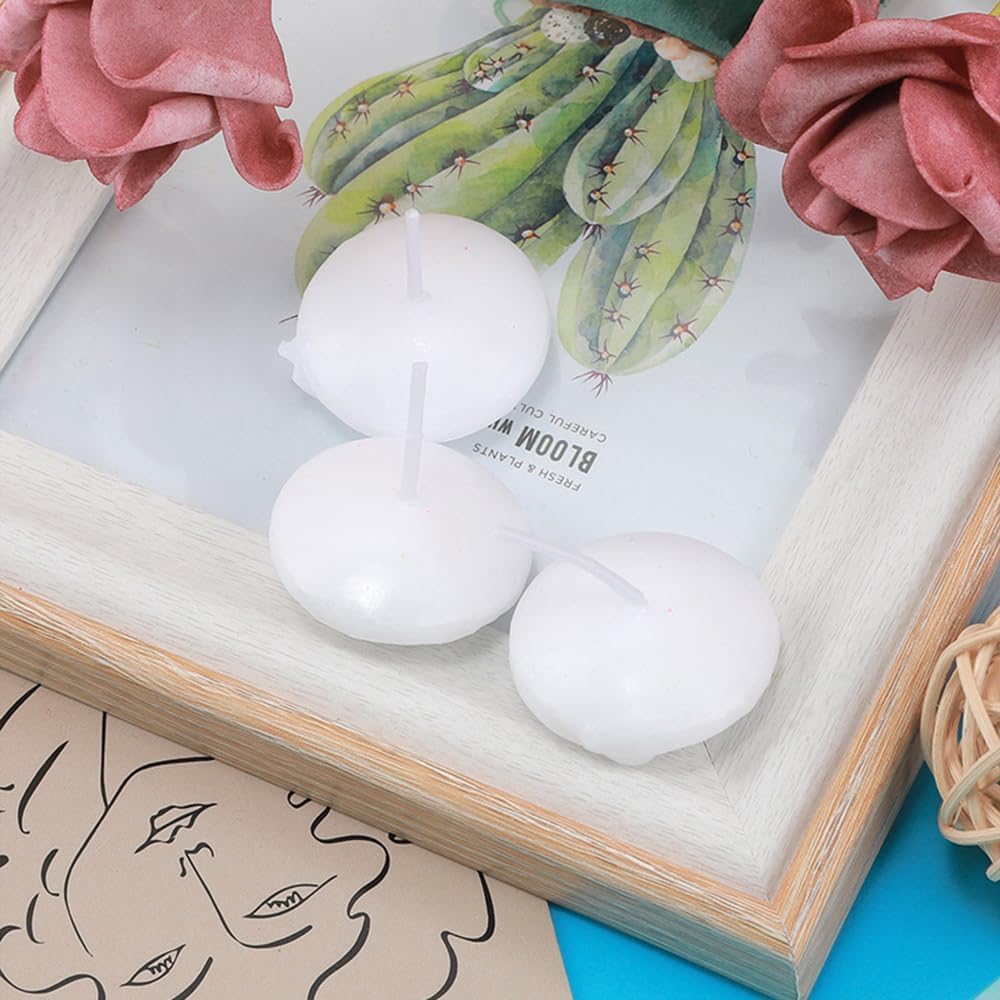100 Pieces 1.5 Inch Unscented Floating Candles Set, Small Floating Candles for Centerpieces Dripless Wax Discs for Holiday, Wedding, Halloween, Christmas, Valentine's Day, Pool Party(White)