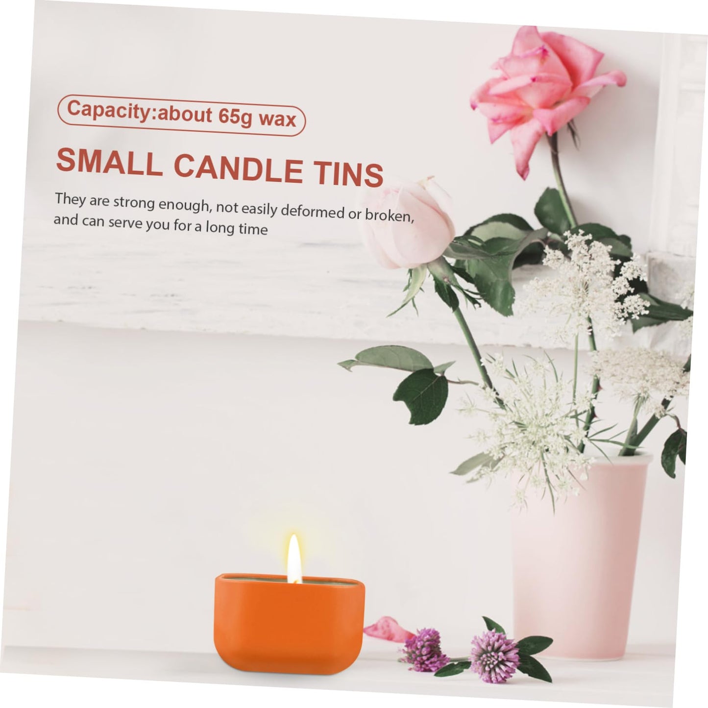 PLAFOPE Iron Material Scented Candle Holder Airtight Tinplate Candle Jar for DIY Projects