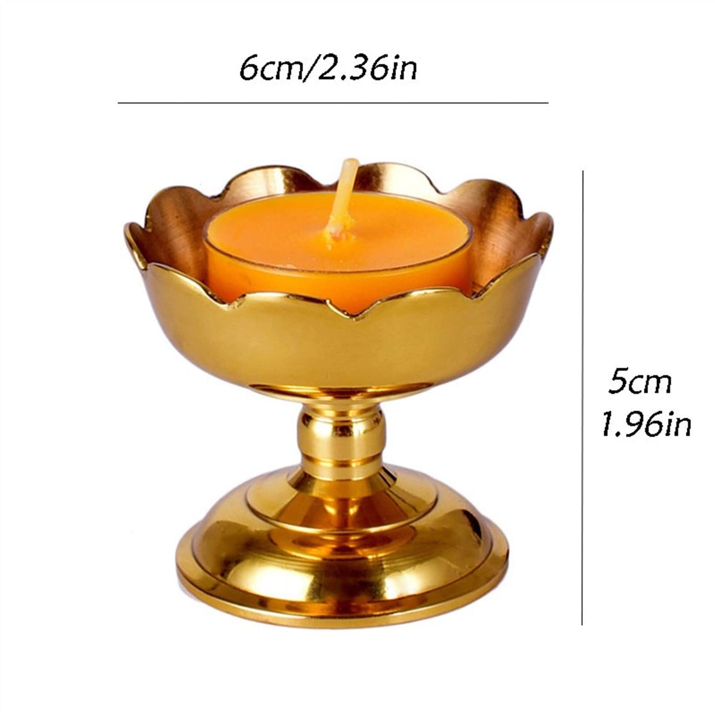 cfycfy987 Candelabra Classical Candle Holder Creative Flower Candlestick Table Decoration Zen Buddhist Temple Offering (Excluding Candles) Candle Sticks Holder