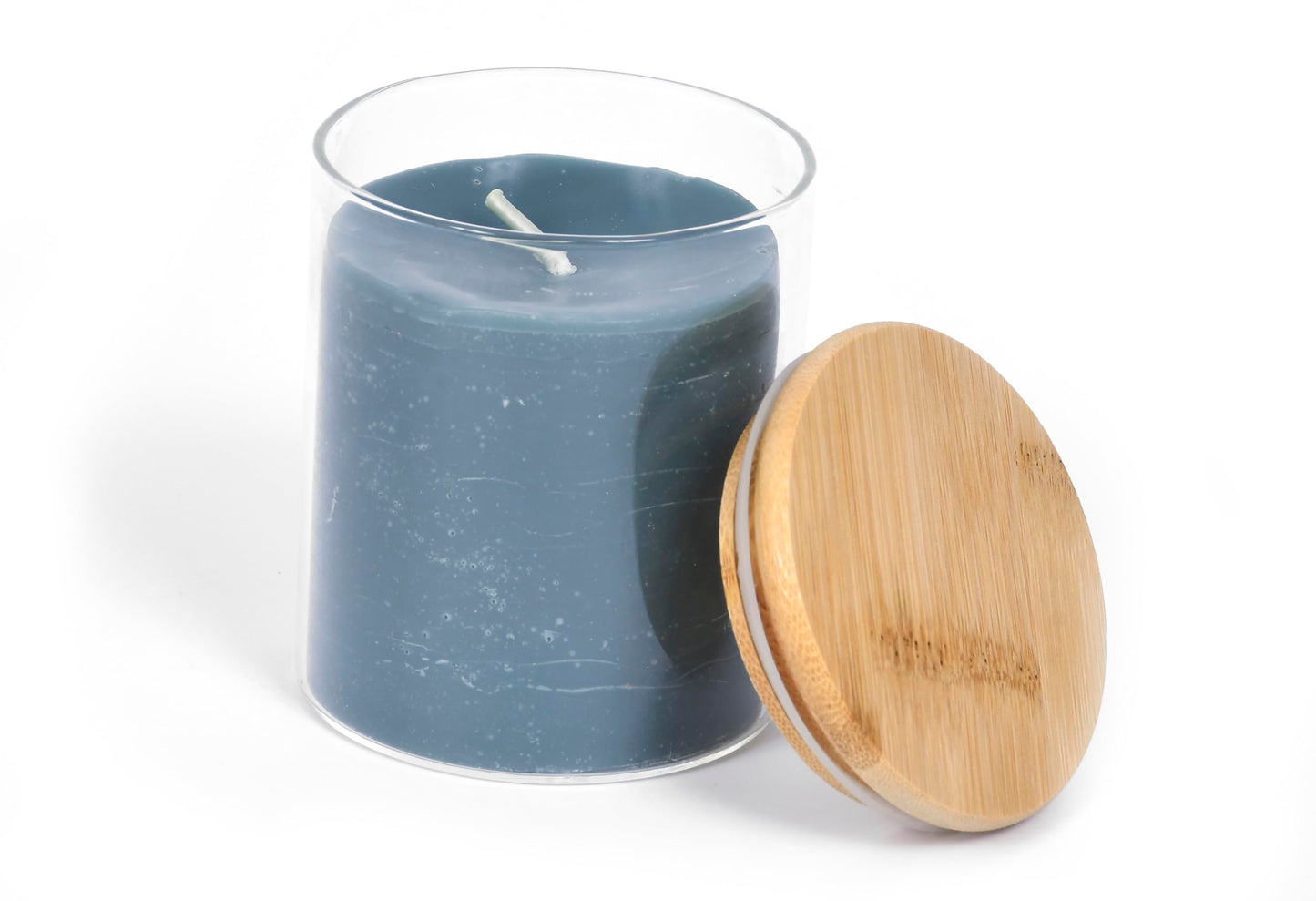BeeTheLight Beeswax Jar Candle with Bamboo Lid - Christmas Tree Themed Aromatherapy Candle - 40 Hours Burn Time - All Natural 100% Pure Beeswax Candle - Handmade Decorative Jar Candle