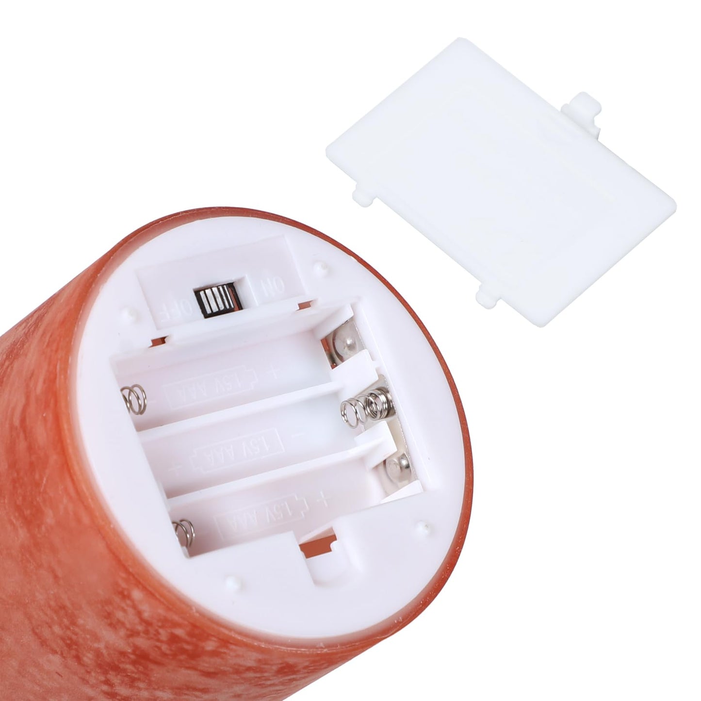 Flickering Flameless Candles - Sandblast Glass Battery Operated with Remote and 2/4/6/8 H Timer, Set of 3 LED Pillar Candles (D3"xH 4"5"6")with Realistic Wax Candles for Home Decor (Sandblast Orange)