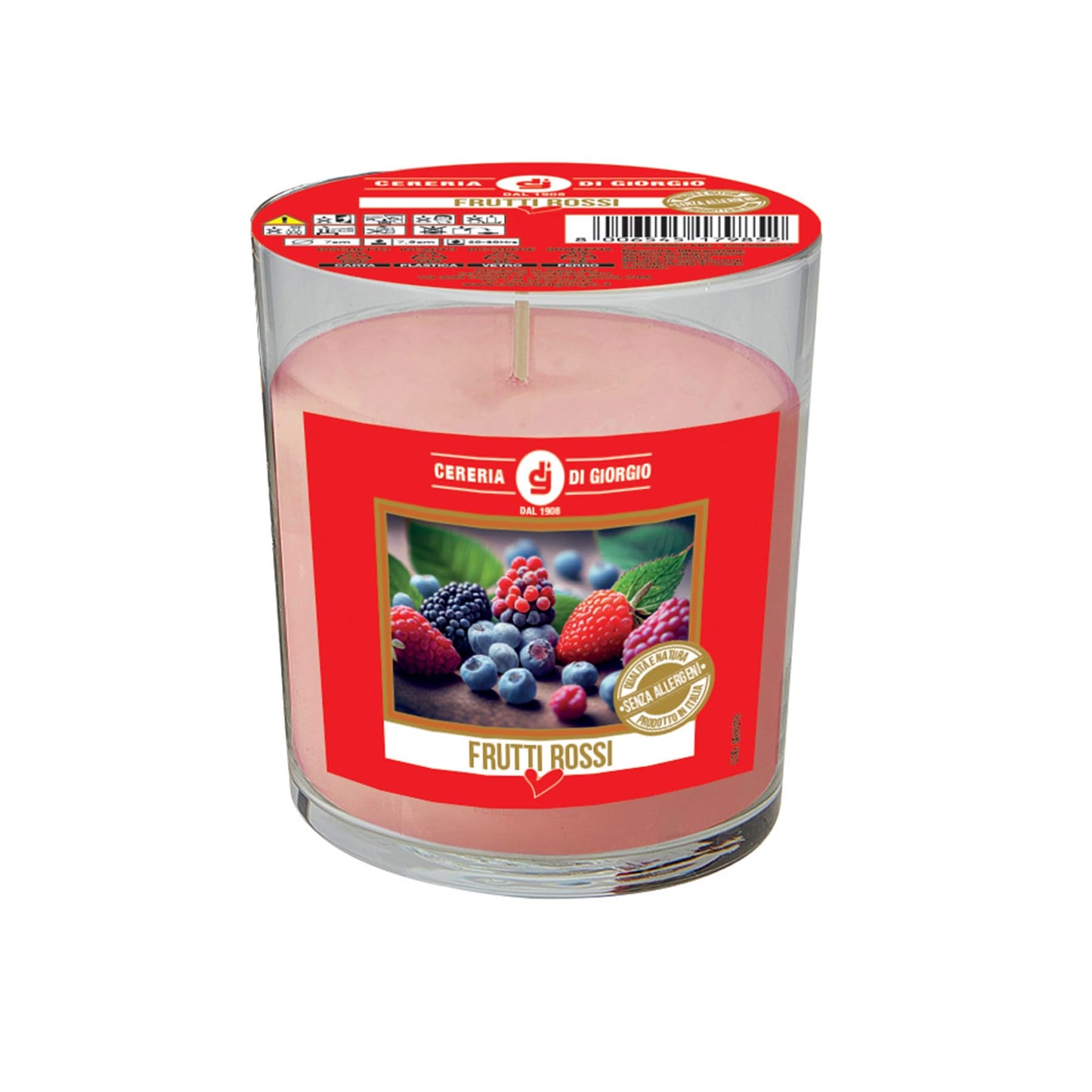Berries/Berries Scented Vegetable Wax Candle - Allergen Free
