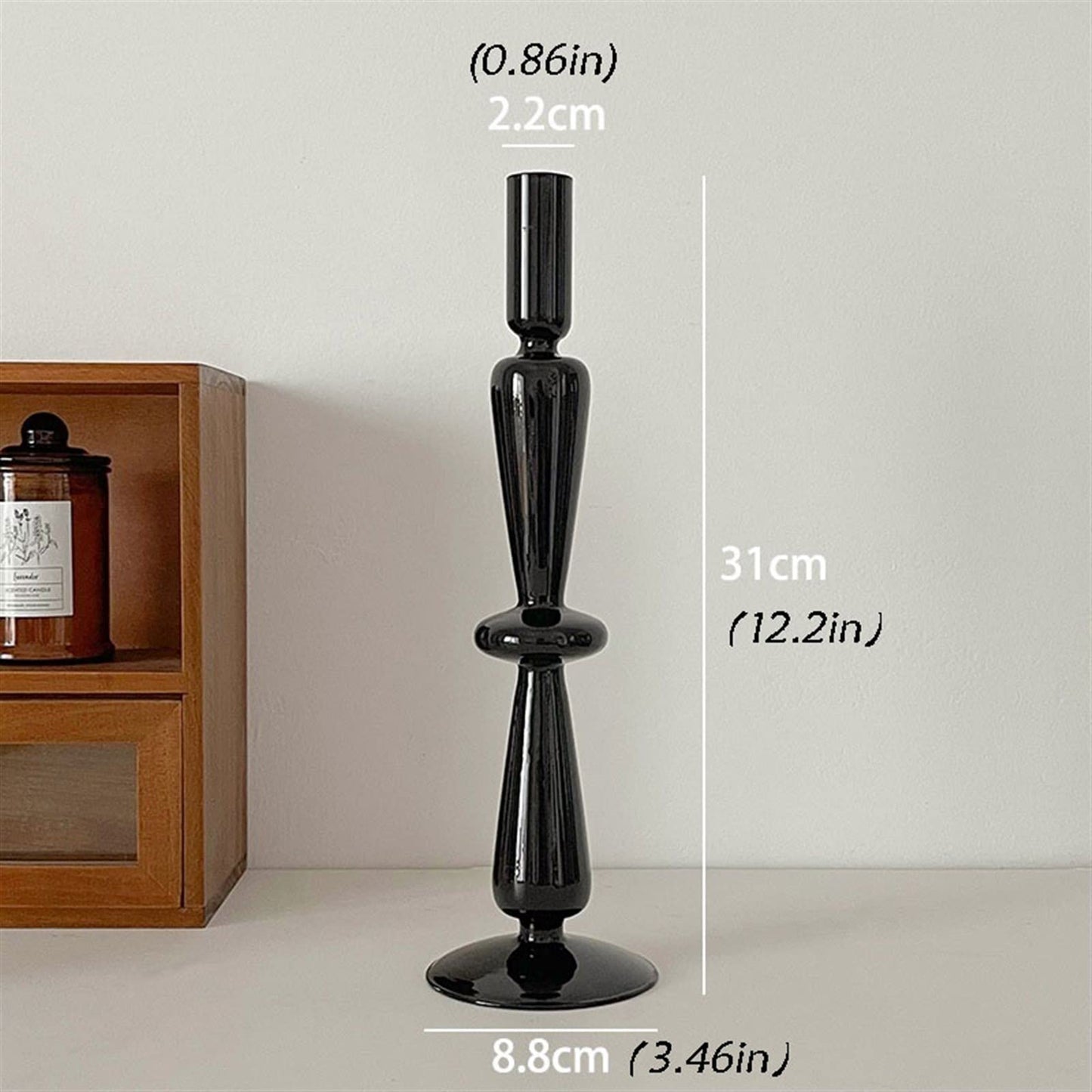 YUHUAWF Candle Holderss European Glass Candle Holders Light Luxury High-end Fashion Ornaments Miserable Decoration Candlestick Decorative Candlestick(A)