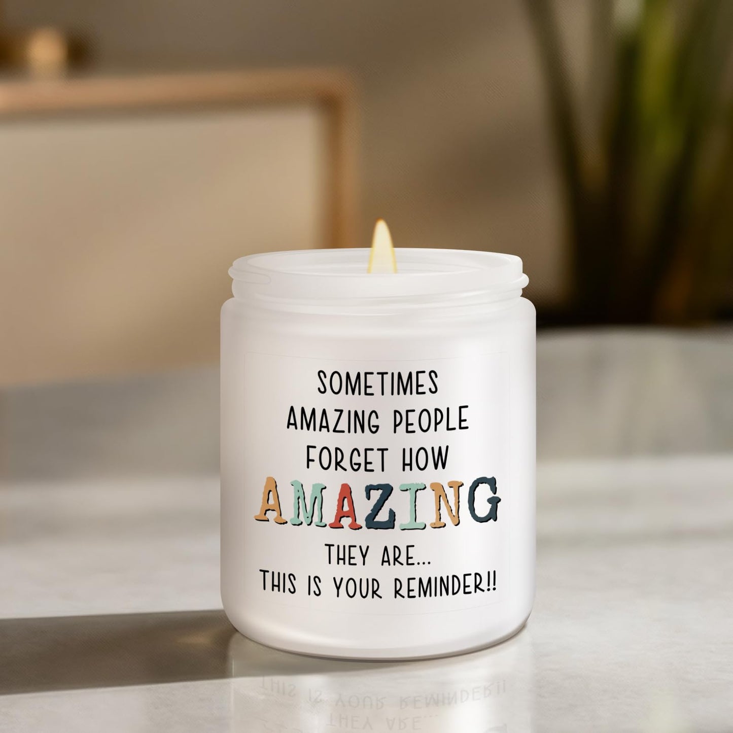 KLL Gifts for Women - You're Amazing Candle - Mothers Day Gifts, Christmas Gift for Women, Birthday, Thank You Inspirational Appreciation Gift for Woman Mom Coworker Sister Wife - Lavender Scented