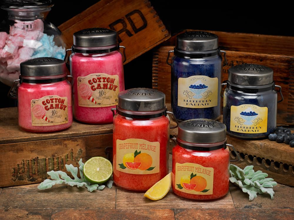 McCall’s Candles | Raw Cotton | 16 oz Scented Candle | USA-Poured | Vintage Rustic Jar with Carrying Handle | Fresh Clean Home-Inspired Fragrance