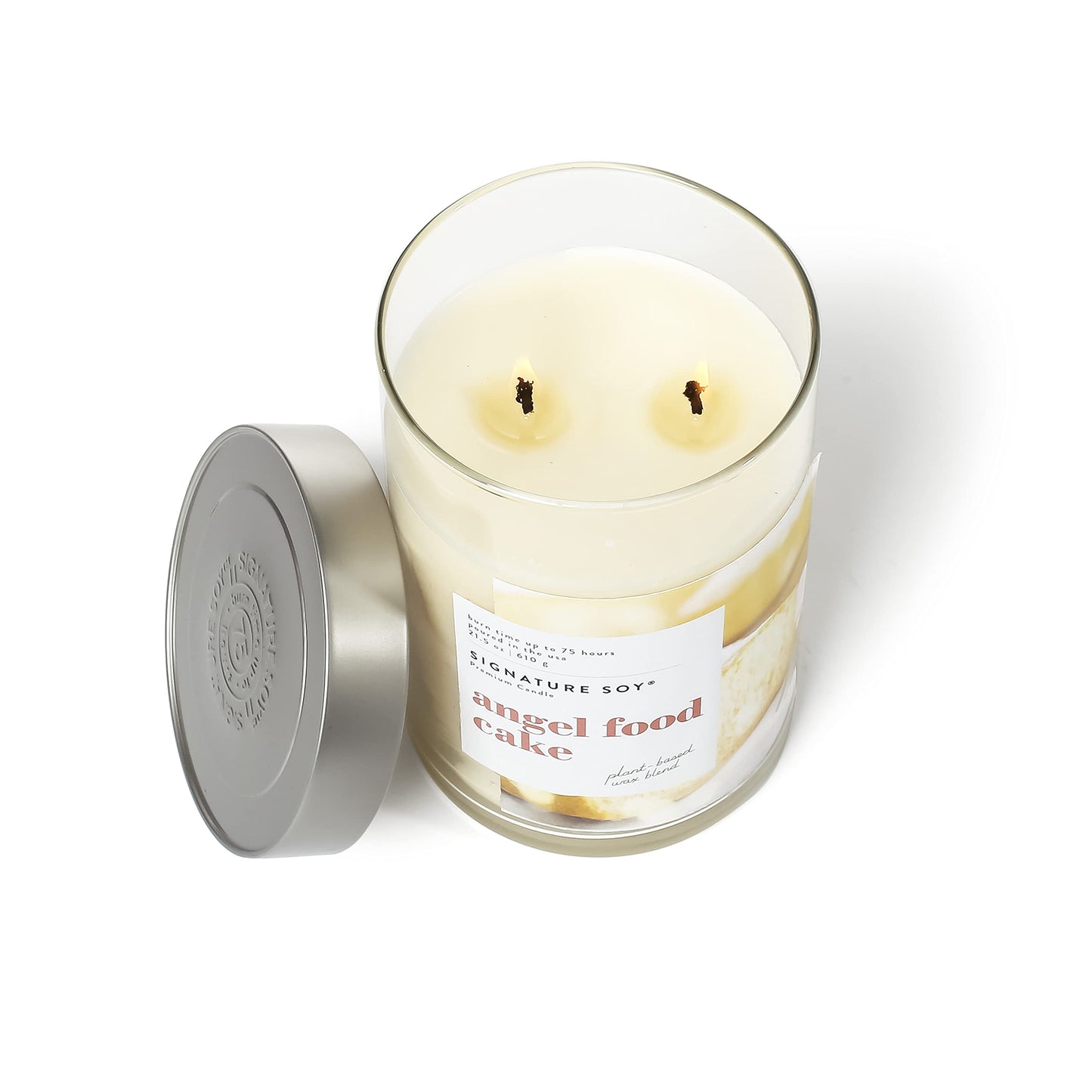 Signature Soy Lidded Angel Food Cake Scented Candle, Extra Large Jar