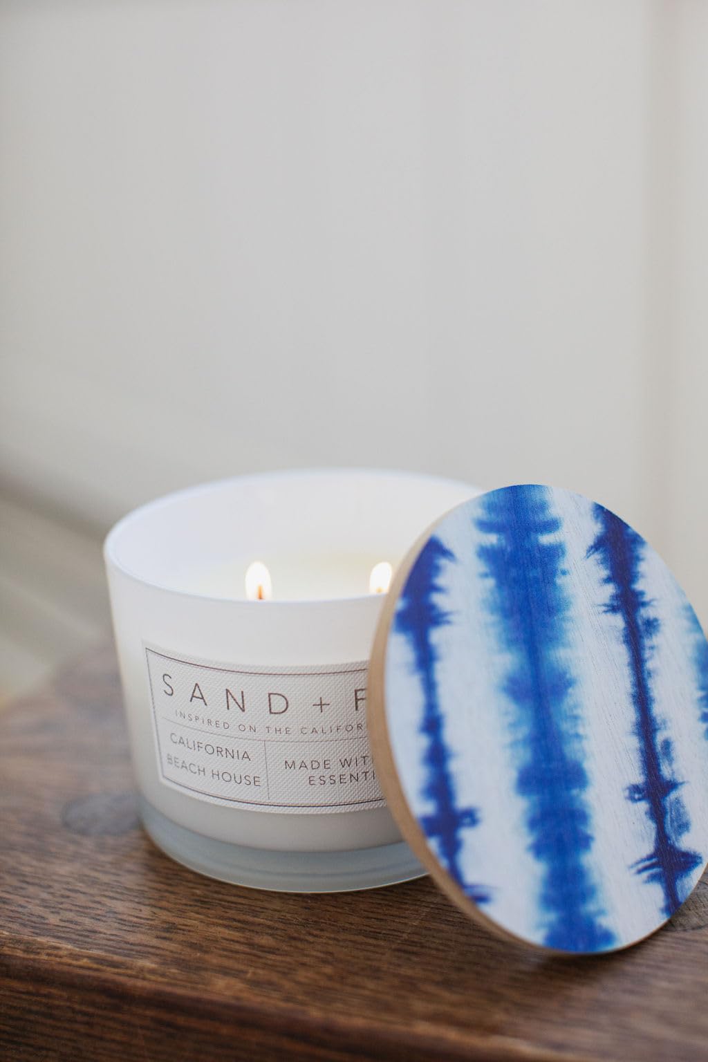 Sand + Fog Beach Day Bundle - Set of Three Luxury Candles - California Beach House, Clean Waves, Ocean & Sea Salt - 12 oz