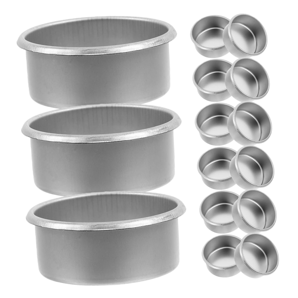 Lurrose 15pcs Metal Candle Cups for Tea Party Decorative Candle Holder DIY Scented Making Tins