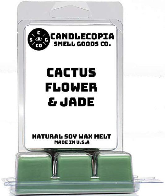 Candlecopia Cactus Flower & Jade Strongly Scented Hand Poured Vegan Wax Melts, 12 Scented Wax Cubes, 6.4 Ounces in 2 x 6-Packs