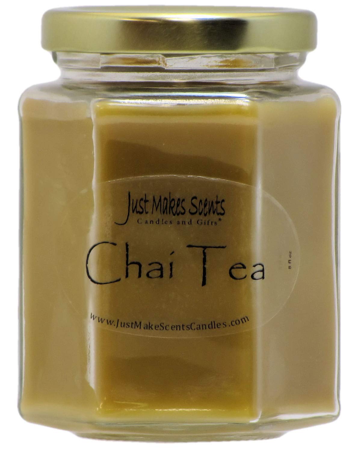 Chai Tea Scented Candle | Gourmet Tea Leaves, Rich Spices, and Vanilla Soy Milk | Hand Poured in The USA by Just Makes Scents