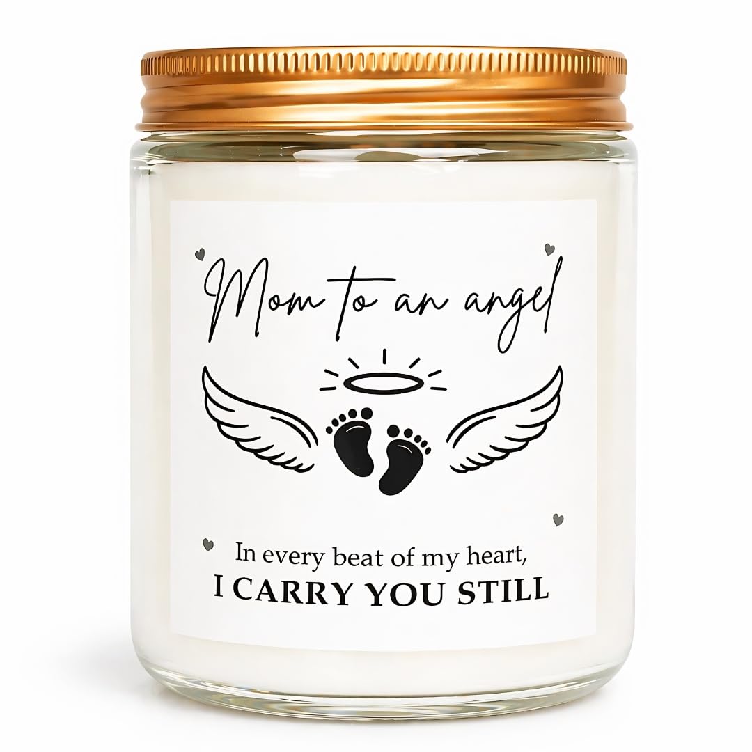 Miscarriage Gifts for Mothers, Mothers Day Gifts for Miscarriage Mom, Vanilla Memorial Soy Candle, Mothers Day Gift for Mom of Angel Baby, Loss of Baby Sympathy Gift from Family and Friends