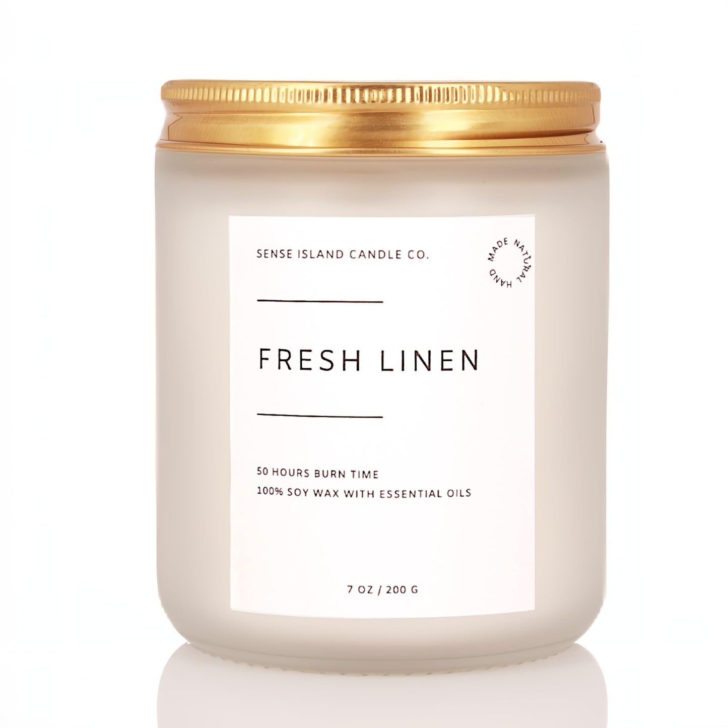 Fresh Linen Scented Candle for Home Scented 50+ Hrs Long Lasting100% Natural Soy Wax Clean Linen | Candle Gifts for Women Men Highly Scented House Warming Gifts