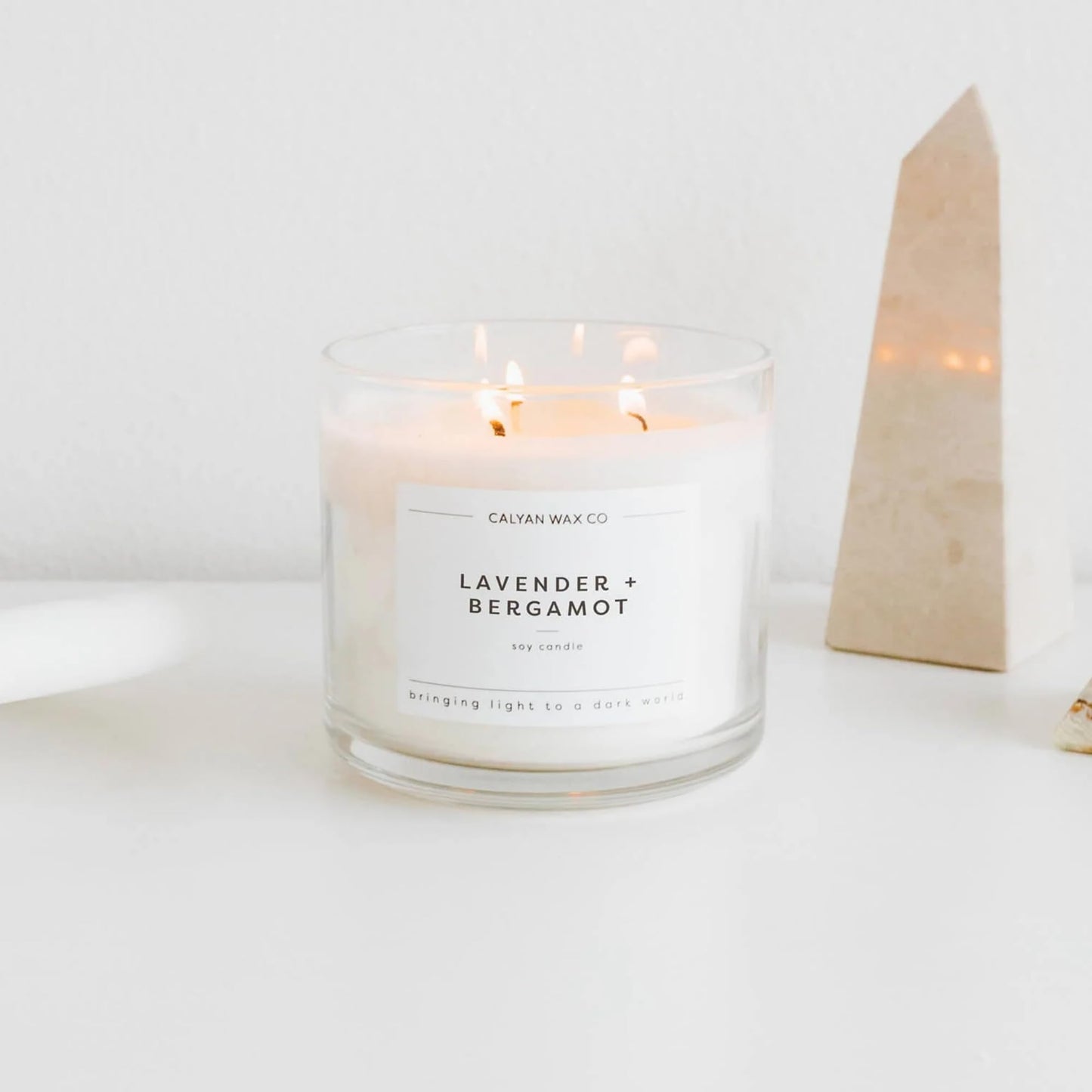 Calyan Wax Co. Everyday 3 Wick Scented Candle Gift Set - 4 Luxury Scented Candles - 43 Hour Burn - 3 Wick Clean Soy Wax Candles - Long Lasting Large Glass Jar Candle for Home - 14.9oz