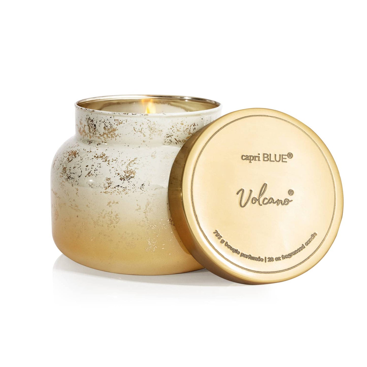 Capri Blue Glimmer Jar Candles - Luxury Holiday Scented Candles for Home - Long Lasting Soy Wax Blend - Scented Holiday & Home Decor - Volcano Oversized Signature Jar (28 oz)