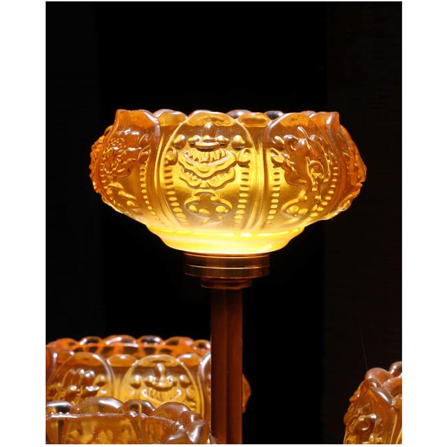 VALTEV Candle Holder Crystal Glass 10.6 Inch Lotus Candlesticks Holder, Creative Decoration Candlesticks for Home Decoration Candle Stand Wedding Gift Idea Candle Holder for Table (Size : Gold)