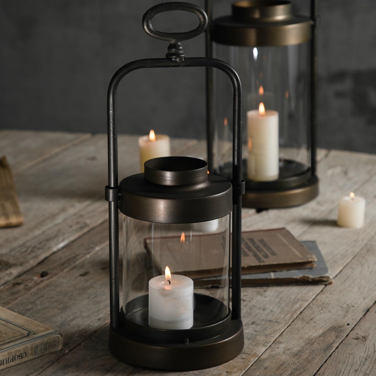 Candle Holders Industrial Style Iron Candlestick Retro Ornaments for Weddings, Churches, Halloween, Dining and Home Accessories Decorative Candlestick(Small)