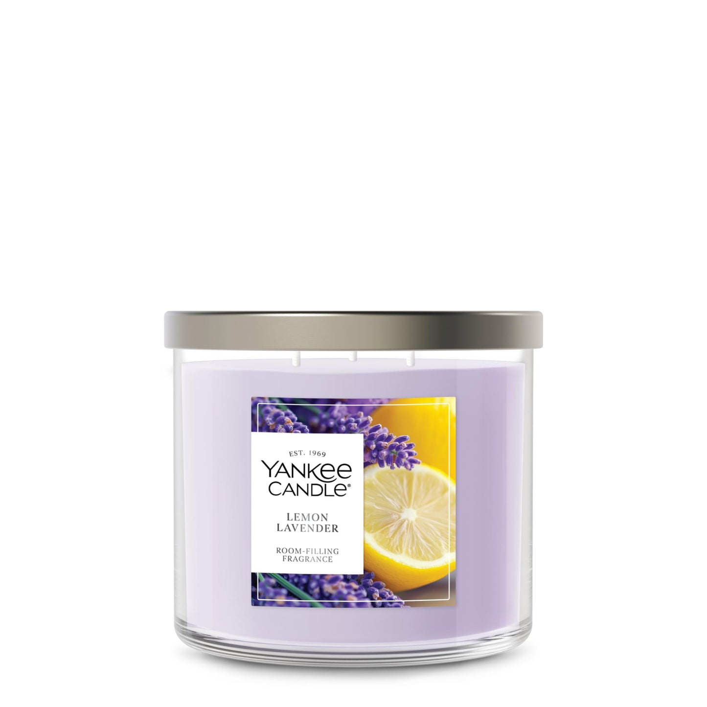 Yankee Candle Lemon Lavender Scented Candle, 14.5oz 3-Wick Candle Jar, Up to 40 Hours Burn Time, Giftable