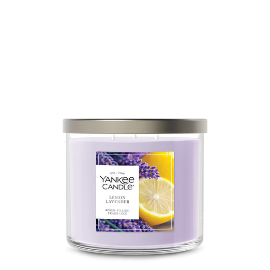 Yankee Candle Lemon Lavender Scented Candle, 14.5oz 3-Wick Candle Jar, Up to 40 Hours Burn Time, Giftable