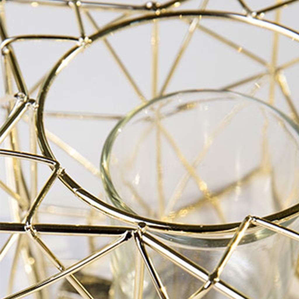 XILIN-1987 Candle Holderss Geometric Wrought Iron Candle Holder Home Accessories Candlelight Dinner Props Romantic Candlestick Decoration Decorative Candlestick