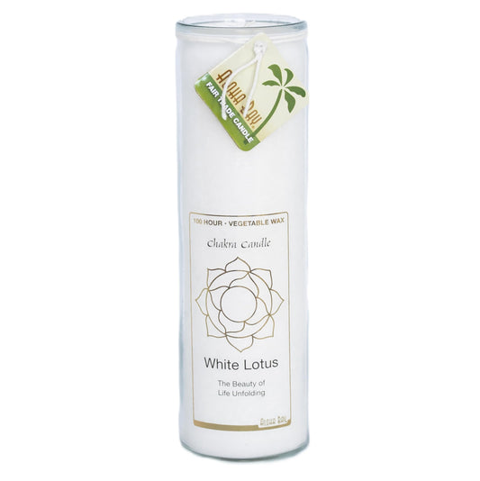 Aloha Bay Chakra Candle Jar, White Lotus