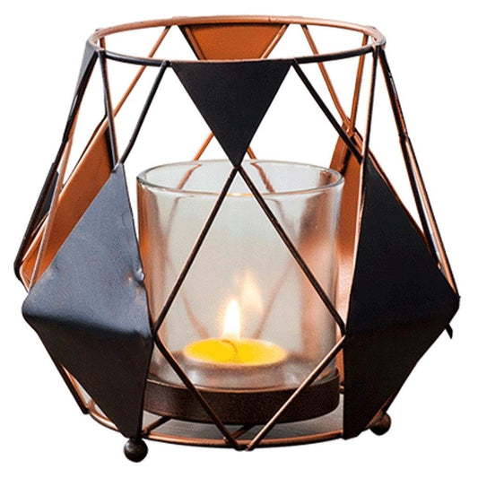 XILIN-1987 Candle Holderss Wrought Iron Glass Candlestick Creative Romantic Home Decoration Candle Holder Decorative Candlestick (Size : B01)