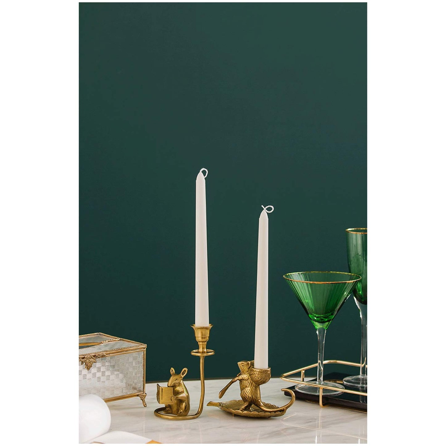 Candle Holderss Retro Pure Copper Taper Candle Holders, Creative Animal Rat Candlestick Holders, Centerpiece Table Decorative Modern Candlelight Dinner Metal Candle Stand Decorative Candlestick