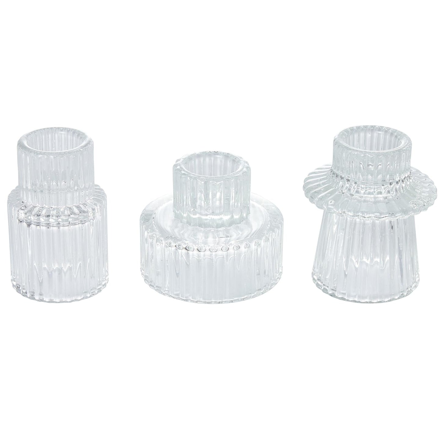 BEZURA Tealight Candle Holder, Taper Glass Candlestick Holders, Votive Candle Stick Candle Holder for Table Centerpiece Wedding Dinner