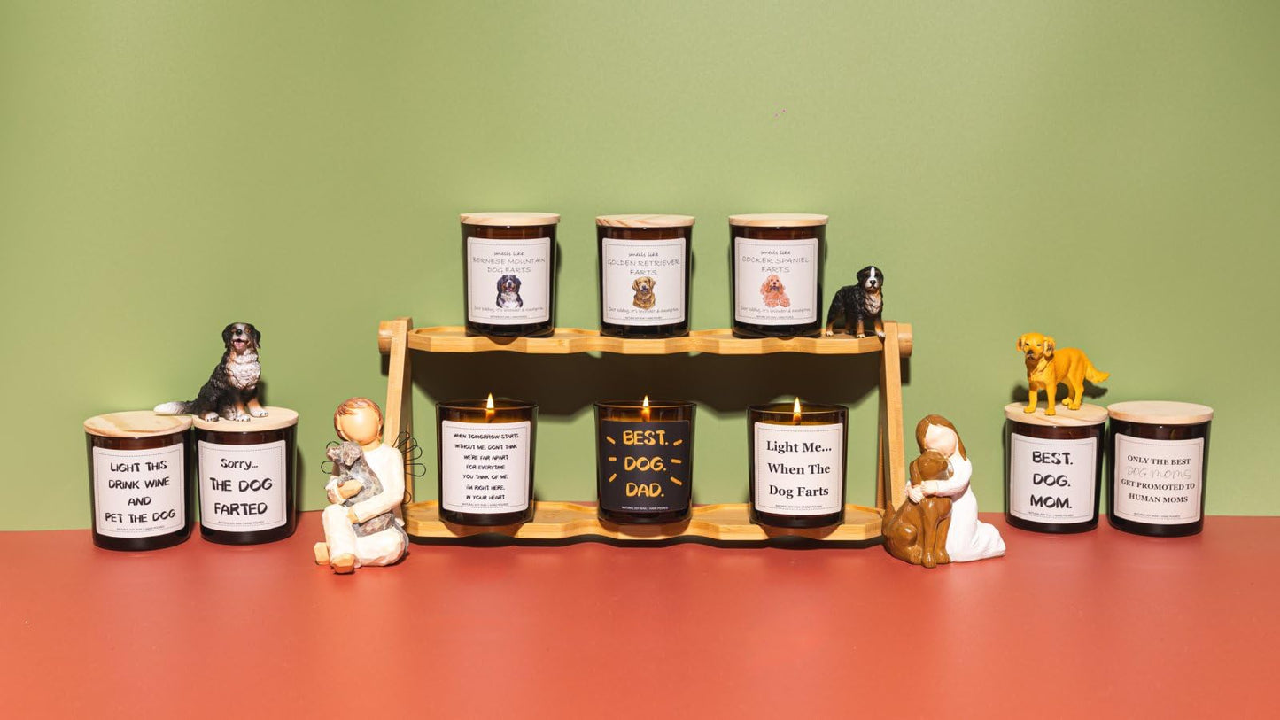 Bernese Mountain Dog Gifts & Decor, Dog Mom Gifts for Women, Smells Like Bernese Mountain Farts Candle - Lavender & Eucalyptus, Crafted by Natural Soy Wax & Natural Essential Oils