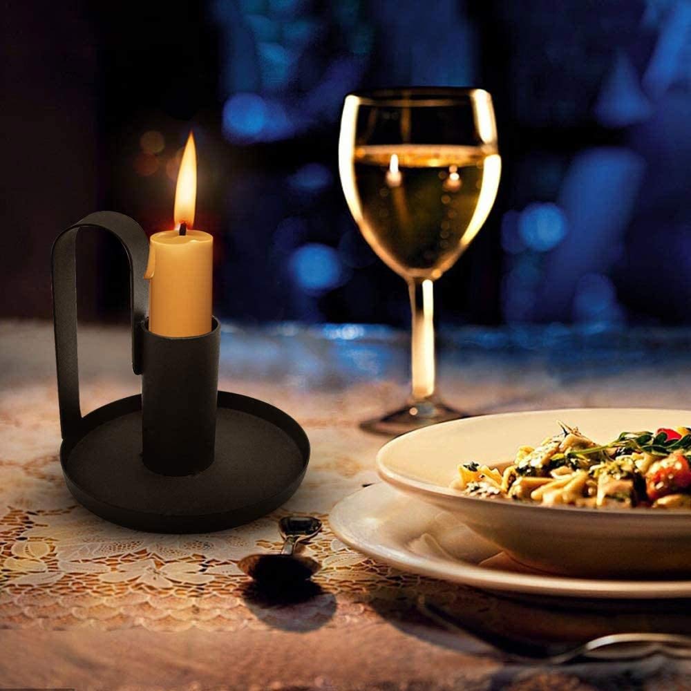 Candle Sconces Wrought Iron Candle Holder Black Candlestick Holders Candle Holders for Wedding, Dinner, Party Decoration Candle Holder