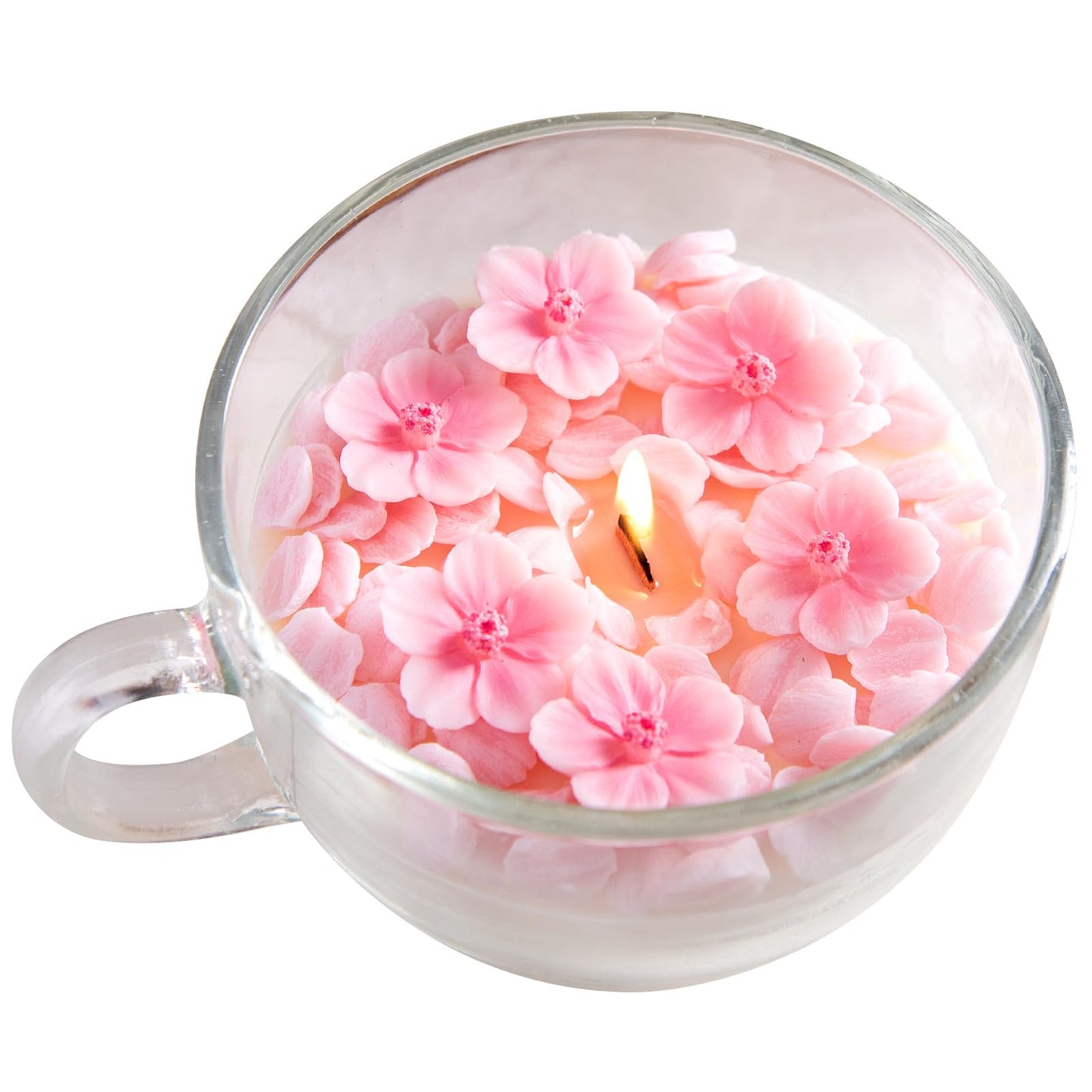 Romantic Sakura Cup Scented Soy Candle for Birthday Gift Wedding Favor