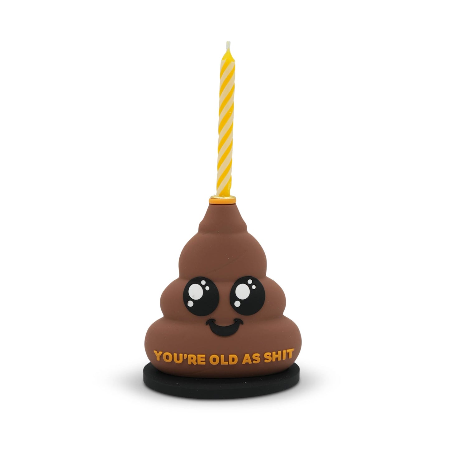 GOOFBALLS Funny Birthday Candle Holder – Humorous Party Decoration & Gag Gift – Quirky Cake Topper for Adults & Friends - Old as Shit