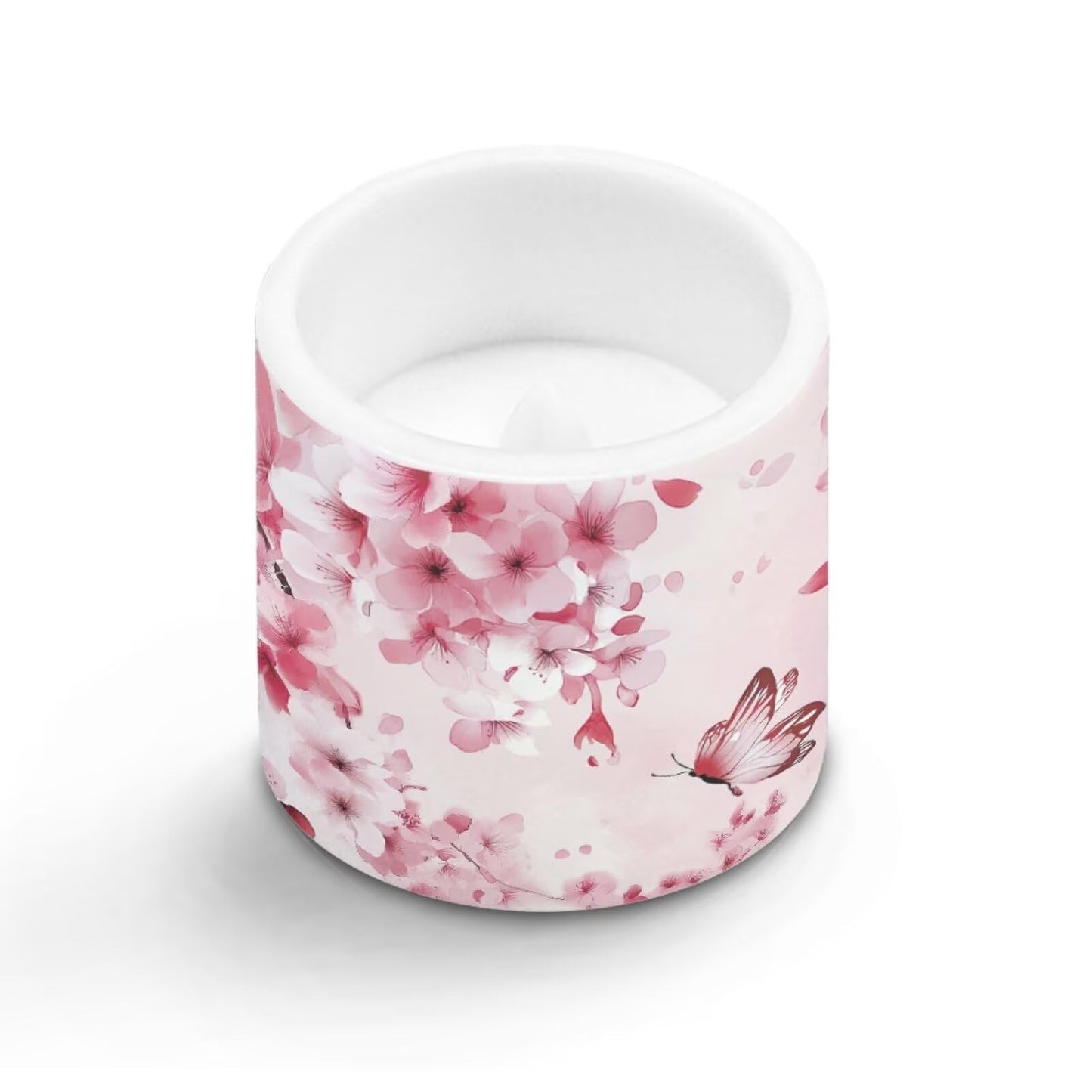 Cozeyat Pink Garden Flameless Candles 4 Pack Battery Operated with Remote Control Timer LED Pillar Candles Waterproof for Indoor Outdoor Garden Use