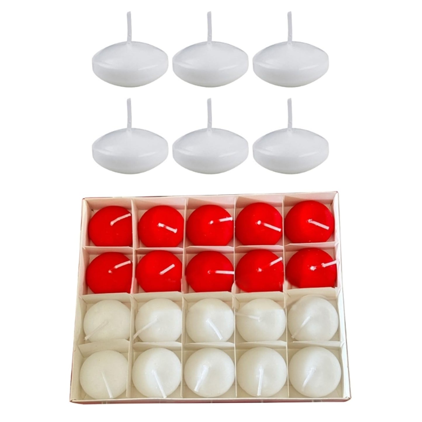 Unscented Floating Set of 10 – Versatile Wedding, Christmas, Spa Decor with Long-Lasting Burn Time Christmas Floating