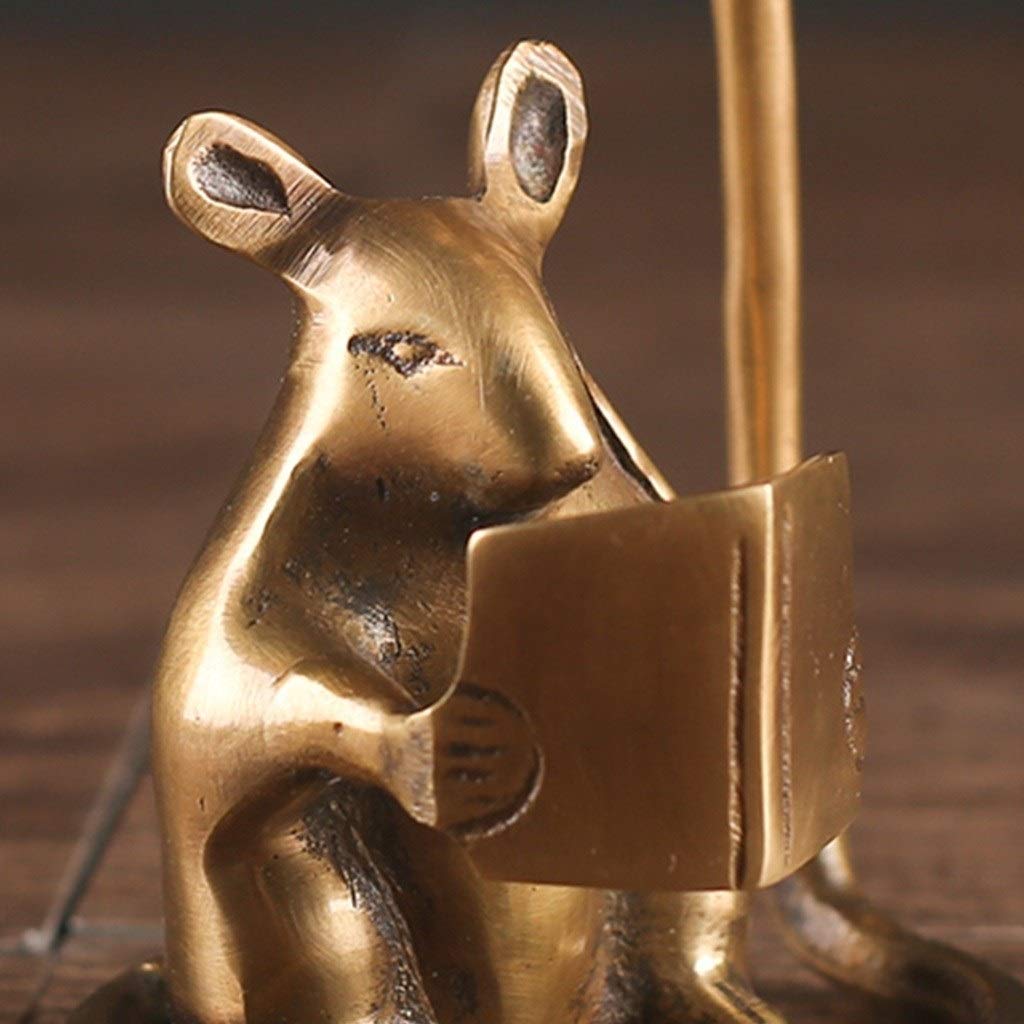 XILIN-1987 Candle Holderss Brass Candlesticks Desktop Den Ornaments Gift Items Hamster Candlestick Decorative Candlestick