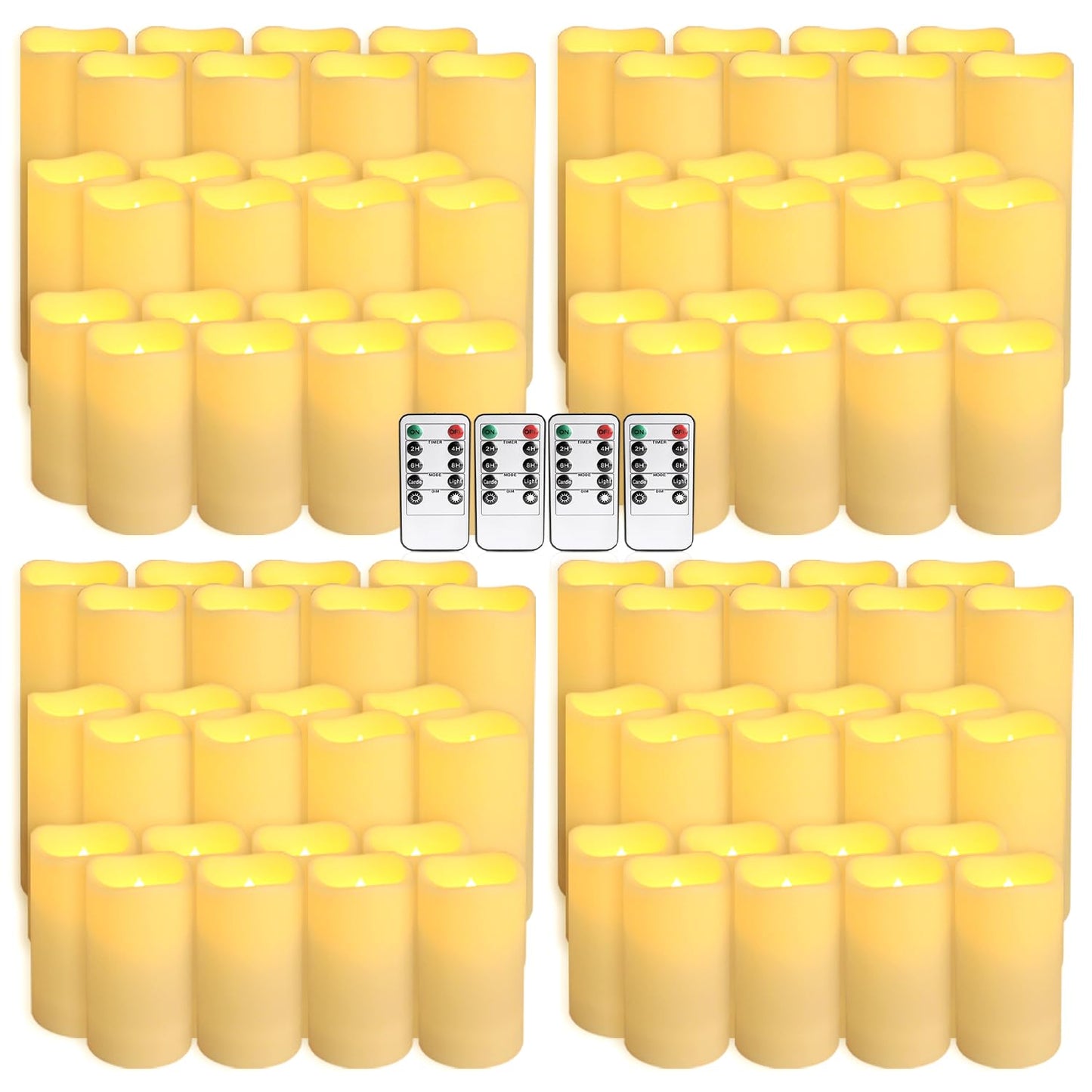 Wfmolcand 96-Pack LED Flameless Candles with Remote Control - Perfect for Home, Parties, and Special Occasions - Create a Magical Ambiance Effortlessly(Three Sizes)