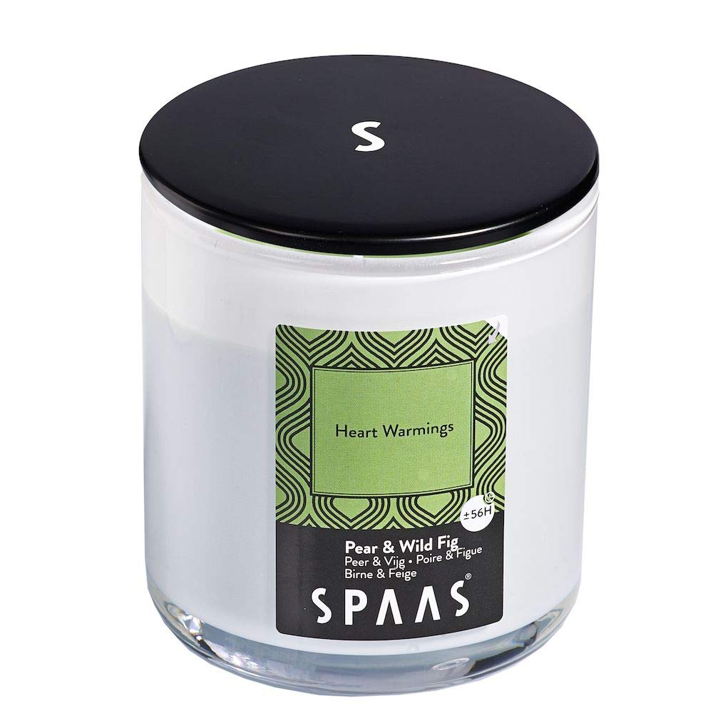 Spaas Scented Candle in Glass with Aluminium Lid, 56 Hours, Heart Warmings