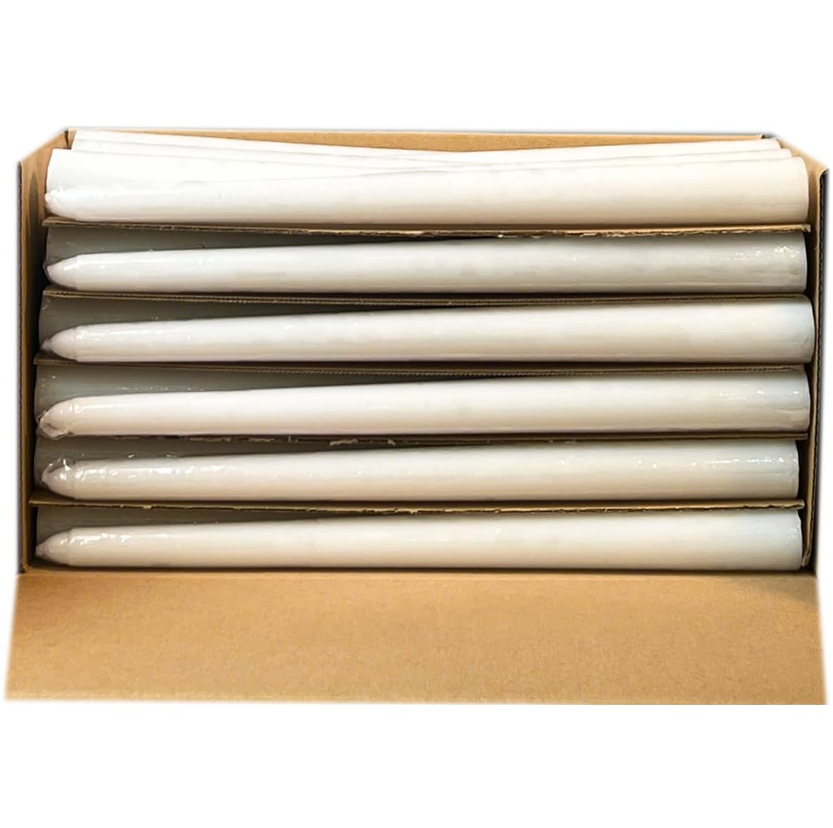 Taper Candles White, 36 Pack 5.5 Inch Unscented Taper Candles – Elegant Vertical Fluted Design, 7-8 Hour Burn, Smokeless & Dripless – Wedding, Dinner, Holiday & Home Décor