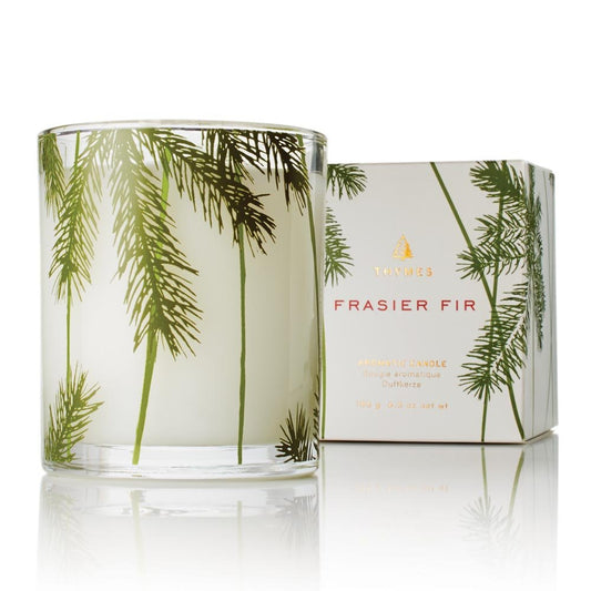 Thymes Frasier Fir Pine Needle Candle – Holiday Candles for Home Scented with Notes of Crisp Siberian Fir, Cedarwood & Sandalwood – Christmas Decor (6.5 oz)