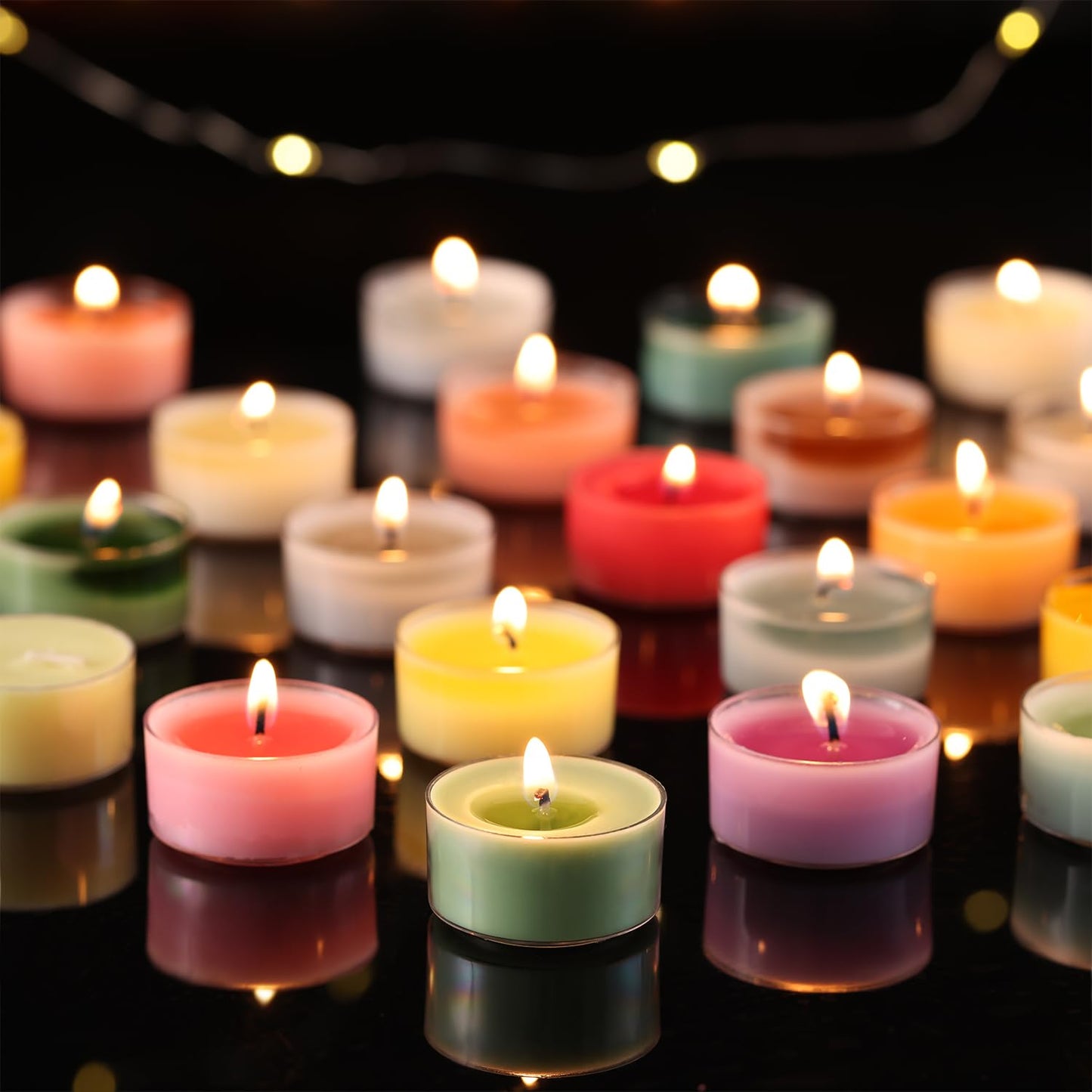 Eucalyptus Drift Scented Tea Lights Candles – Grayish Green – 6 Hour Burn – 100% Palm Wax – Scented Tealight Candles for Winter Holidays, Christmas Calm, Spa Vibes – 16 Pack Scent Votive Candle
