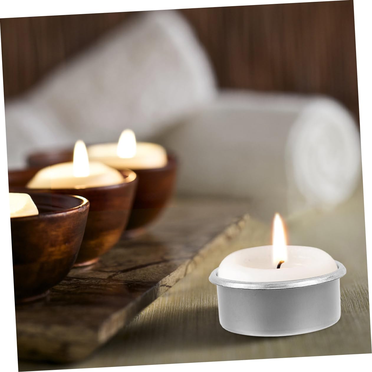 KAILIKETIY 15pcs Metal Candle Holders Decorative Tea Light Tins for Weddings Parties Home Décor Scented Candle Cups DIY Metal Containers Modern Minimalist Style