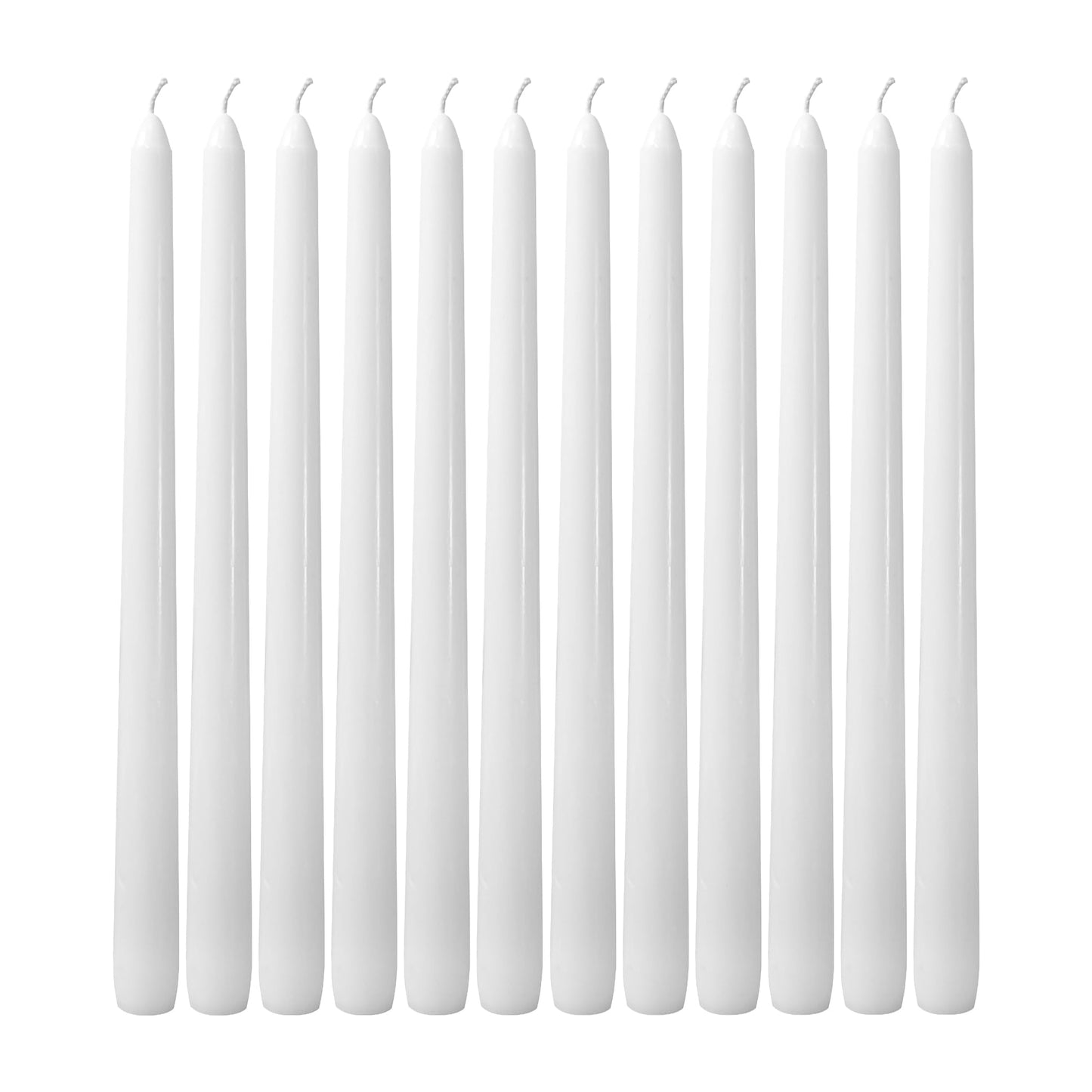 CANDLESEE 12 Pack White Taper Candles丨Taper Candles 10 Inch Dripless丨Unscented & Smokeless Candlesticks Bulk丨7-8 Hours Long Burning Tall Candles丨Ideal for Christmas Weddings Parties Dinner