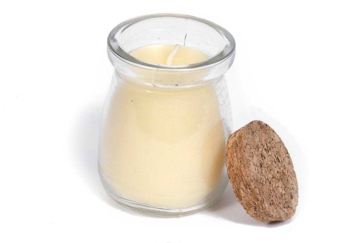 BeeTheLight Beeswax Jar Candle - 100% Pure USA Bees Wax in Glass Container - Vanilla Honey Scent
