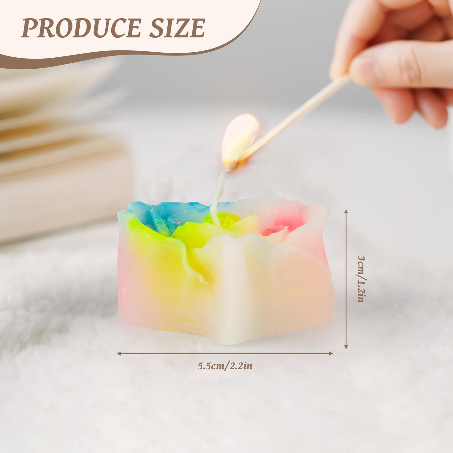 SUPXYC 4PCS Low Temperature Candle, Low Heat Body Safe Candles Wax Play, Romantic Wax Play Candles, Flower Shaped Scented Candle for Couples (Heart Shape, Fluorescence)