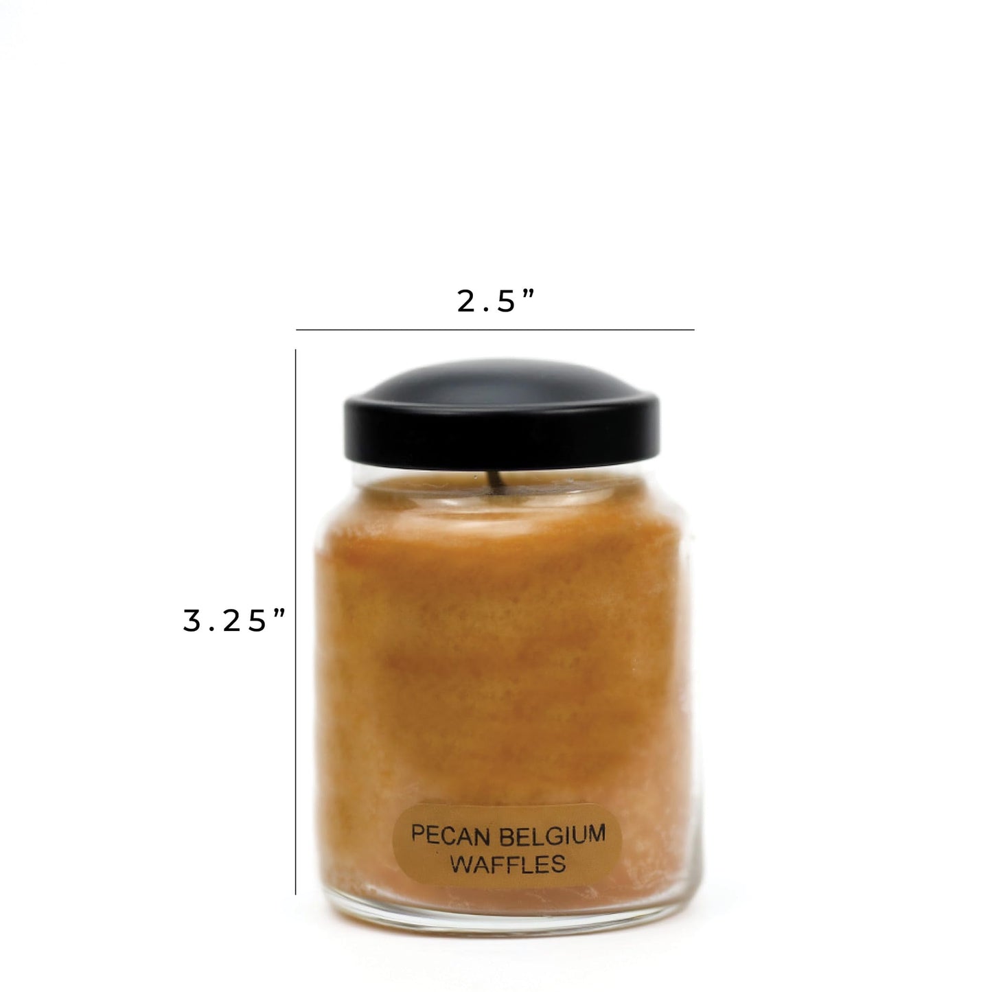 A Cheerful Giver - Pecan Belgium Waffles Baby Scented Glass Jar Candle (6oz) with Lid & True to Life Fragrance Made in USA