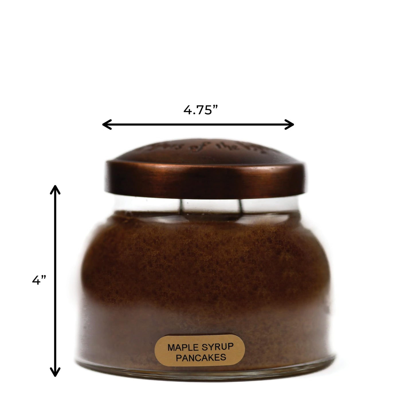 A Cheerful Giver - Maple Syrup Pancakes Mama Scented Glass Jar Candle (22oz) with Lid & True to Life Fragrance Made in USA
