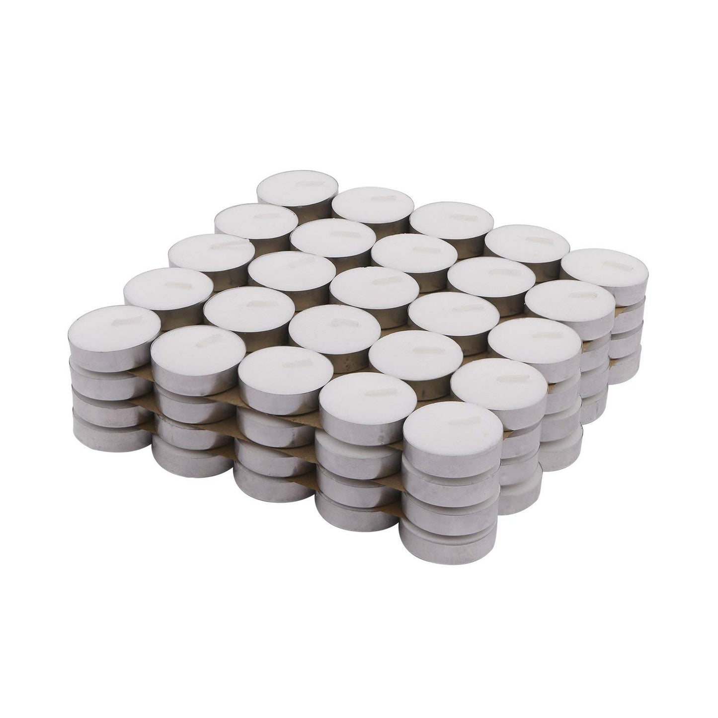 Wax Unscented Tealight Candles Pack of 100 for Diwali Decoration | Long Burning | Smokeless | Candles for Home Decor, Offices, Dining & Special Occasions (Pack of 75 White)