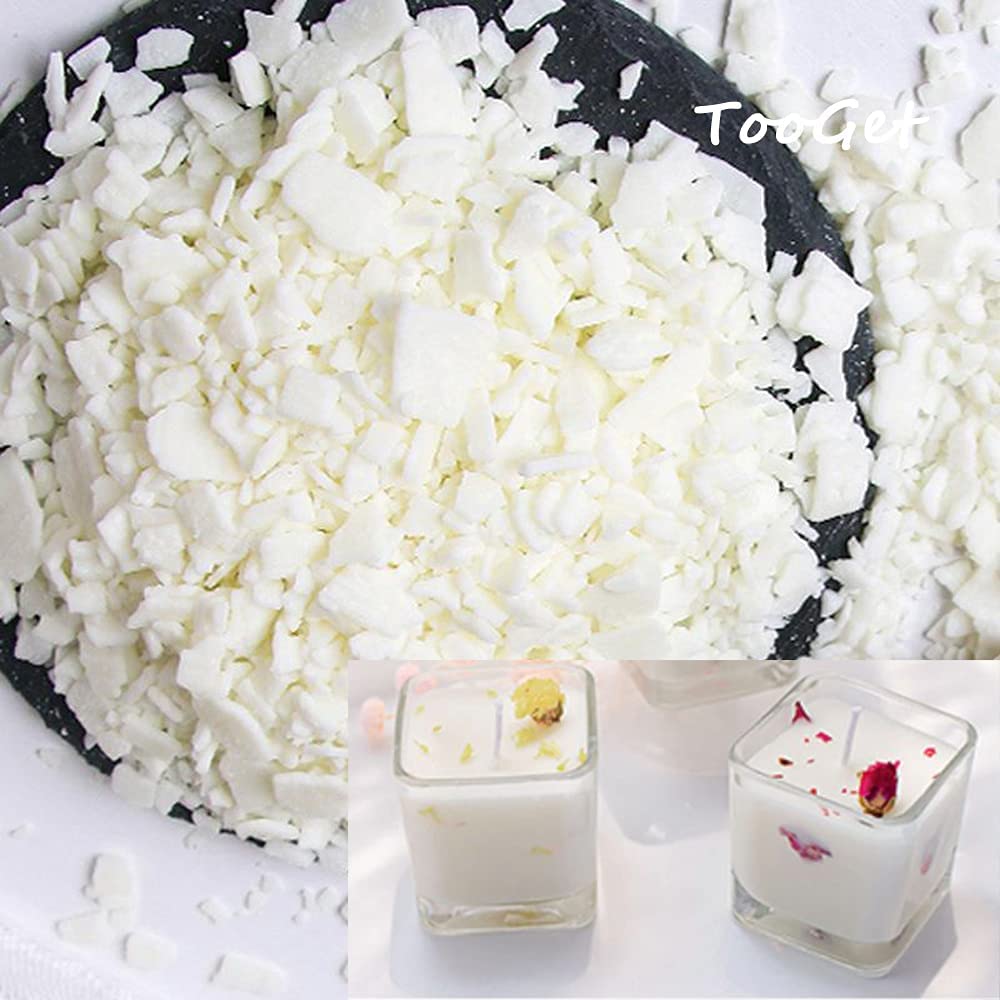 TooGet Pure White Soy Wax Flakes, 100% Natural Soy Wax Bulk for Candle Making DIY, Premium Quality, Top Grade - 10 Pound