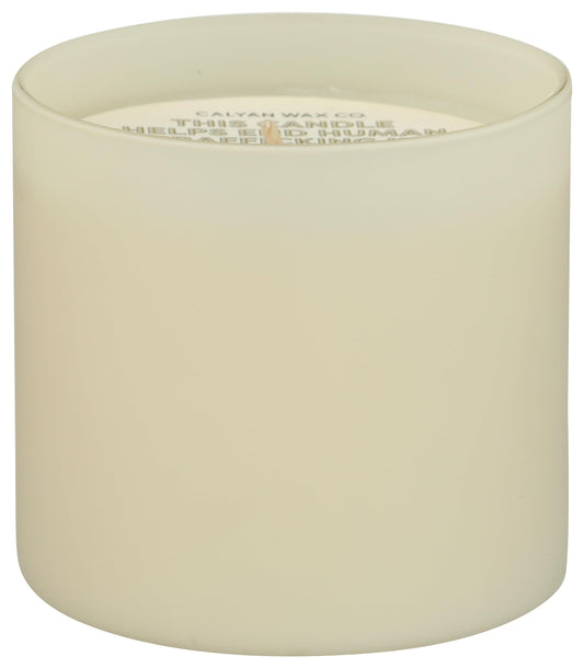 Calyan Wax Co. Dignity Series Aspen & Fog Scented Candle - 35 Hour Burn - Luxury Clean Soy Wax Candles - Long Lasting Ivory Glass Jar Candle for Home - 5.3oz