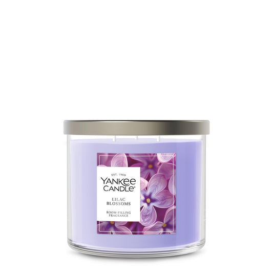 Yankee Candle 3-Wick Candle Jar, Lilac Blossoms, Scented Candle, 14.5 oz, Plant Wax Blend, Up to 40 Hours Burn Time, Gift