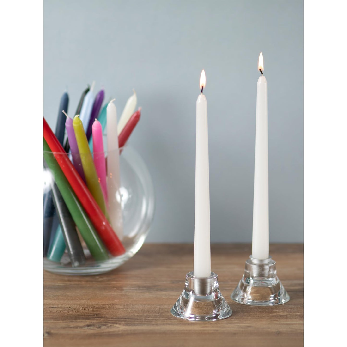 CANDWAX 10 inch White Taper Candles - White Candle Pack of 4 - Christmas Candle Tapers - Unscented Dripless Smokeless Long Burning Tall Candlesticks - Christmas Tapered Candles for Home Decor